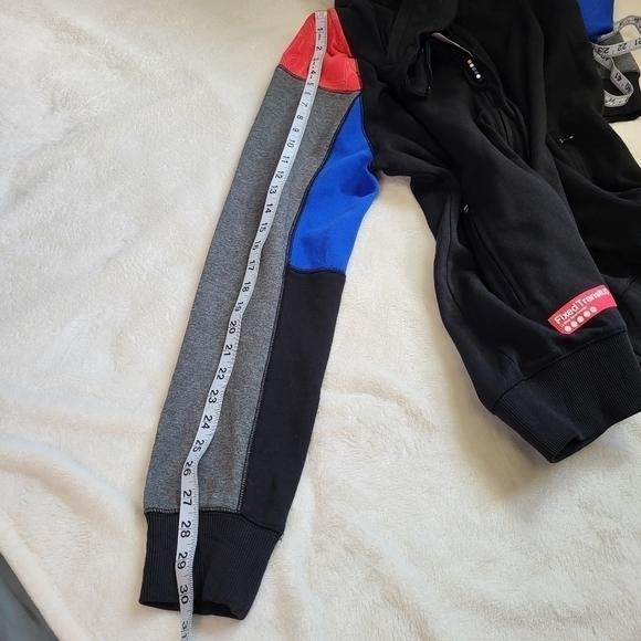 LI-NING Transit Hoodie. Red, Blue & Black. Men's Large. Cotton Blend. - Picture 13 of 15